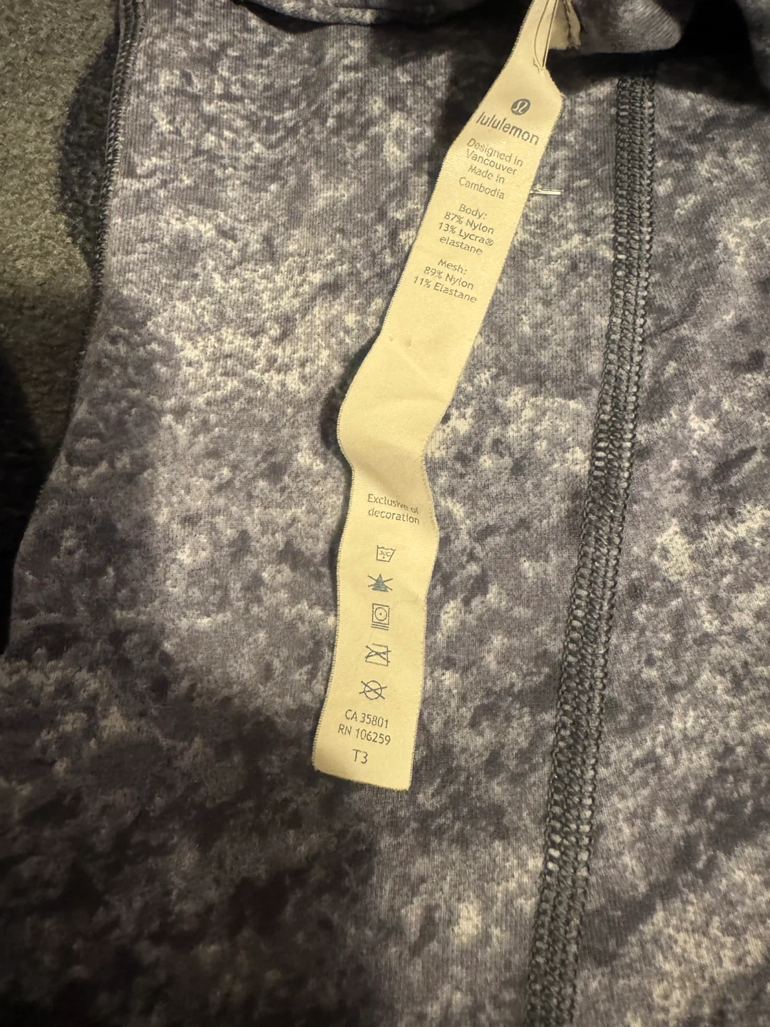 Lululemon Grey Marble Print Zip-Up Jacket Size XS - photo 5