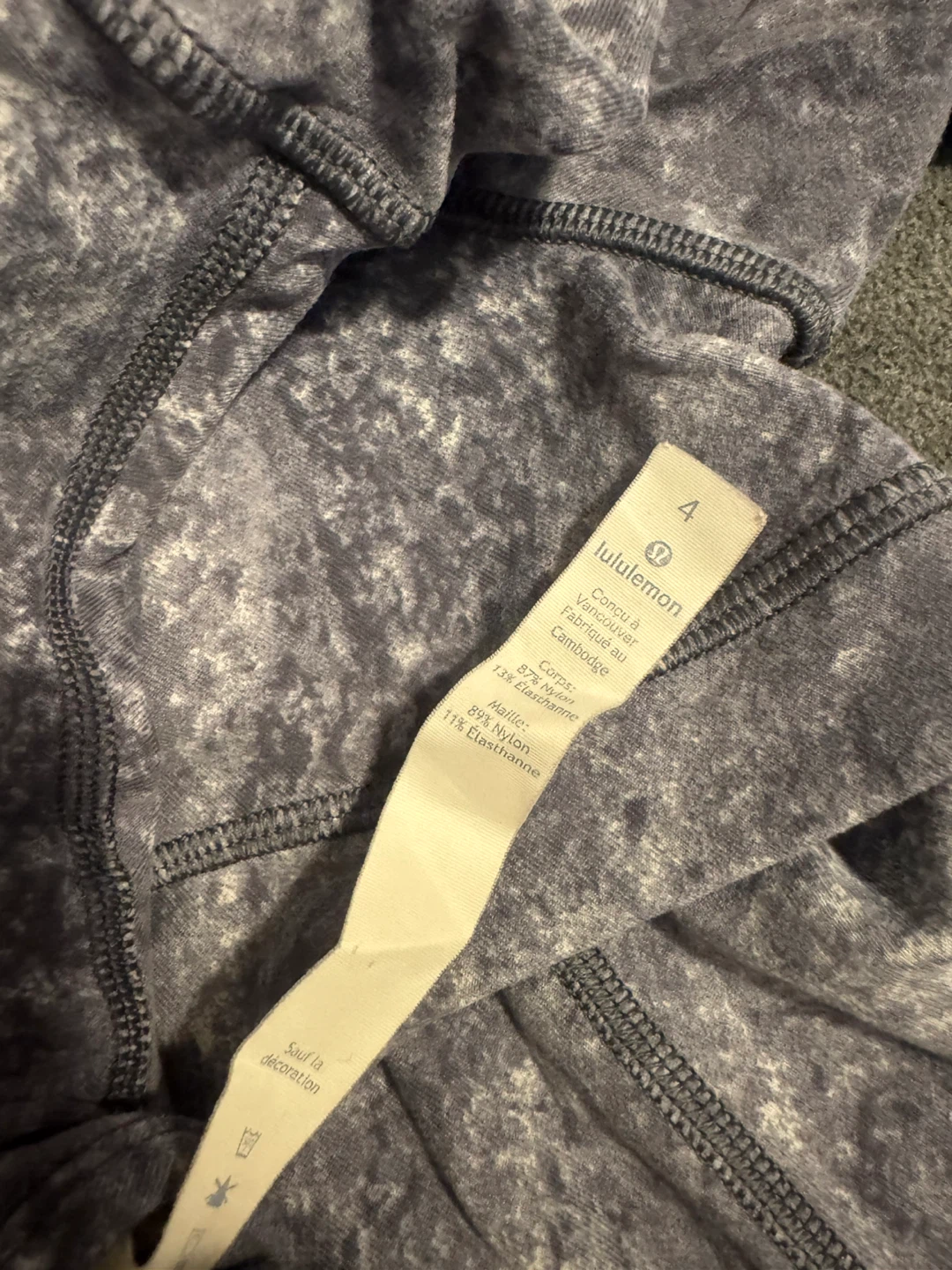 Lululemon Grey Marble Print Zip-Up Jacket Size XS - photo 4