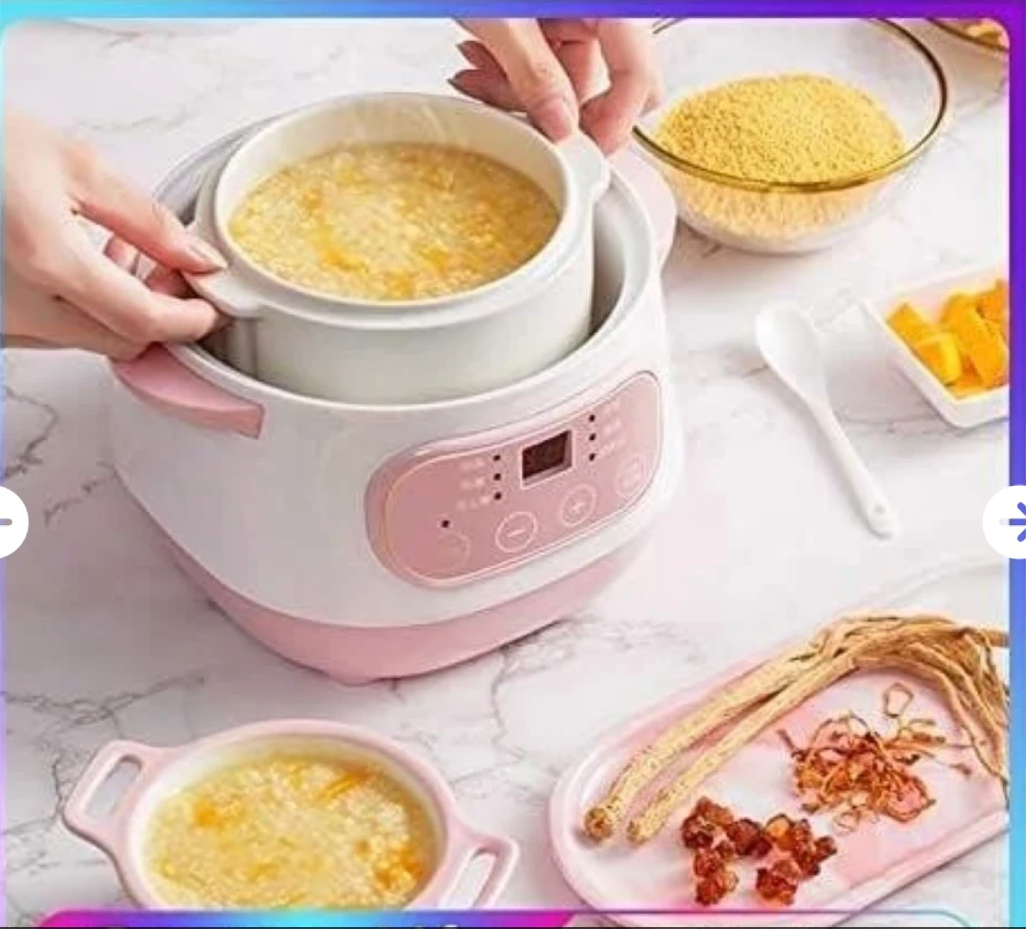 Intelligent Electric Slow Cooker Ceramics Water Stew Pot - photo 2