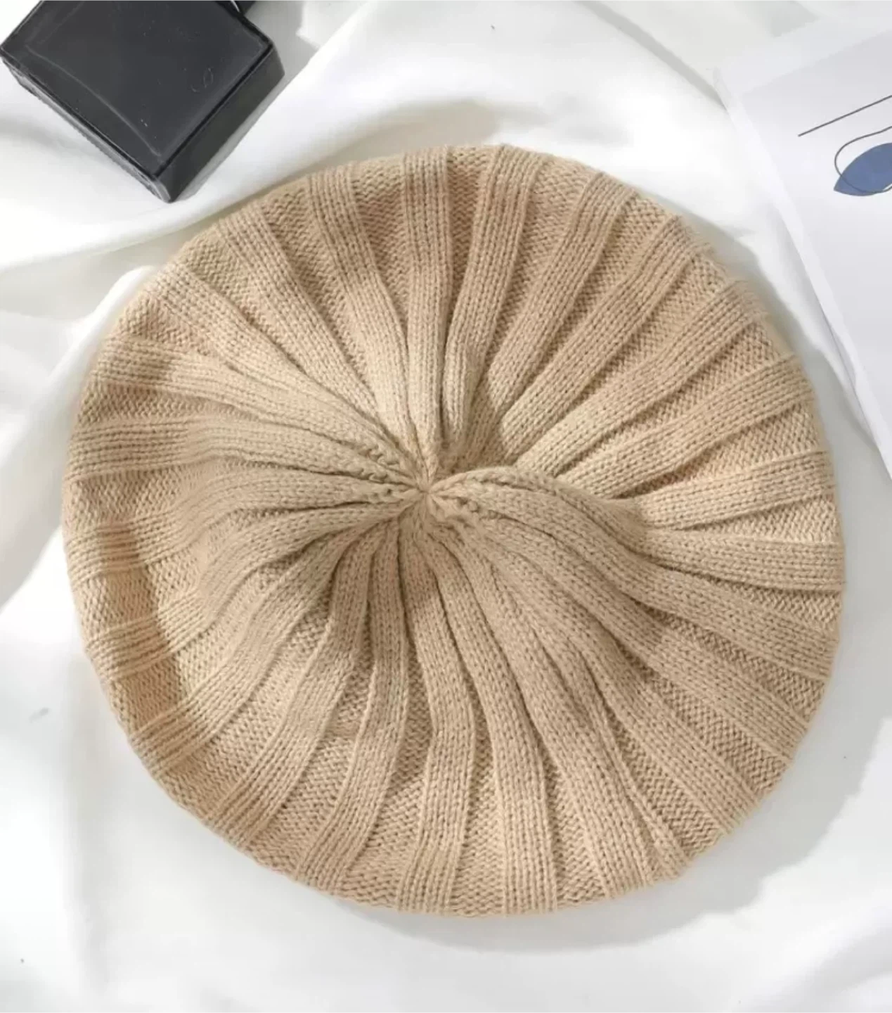 🔥 FREE Knit Beret and Beanie Set - Beige and Cream - photo 4