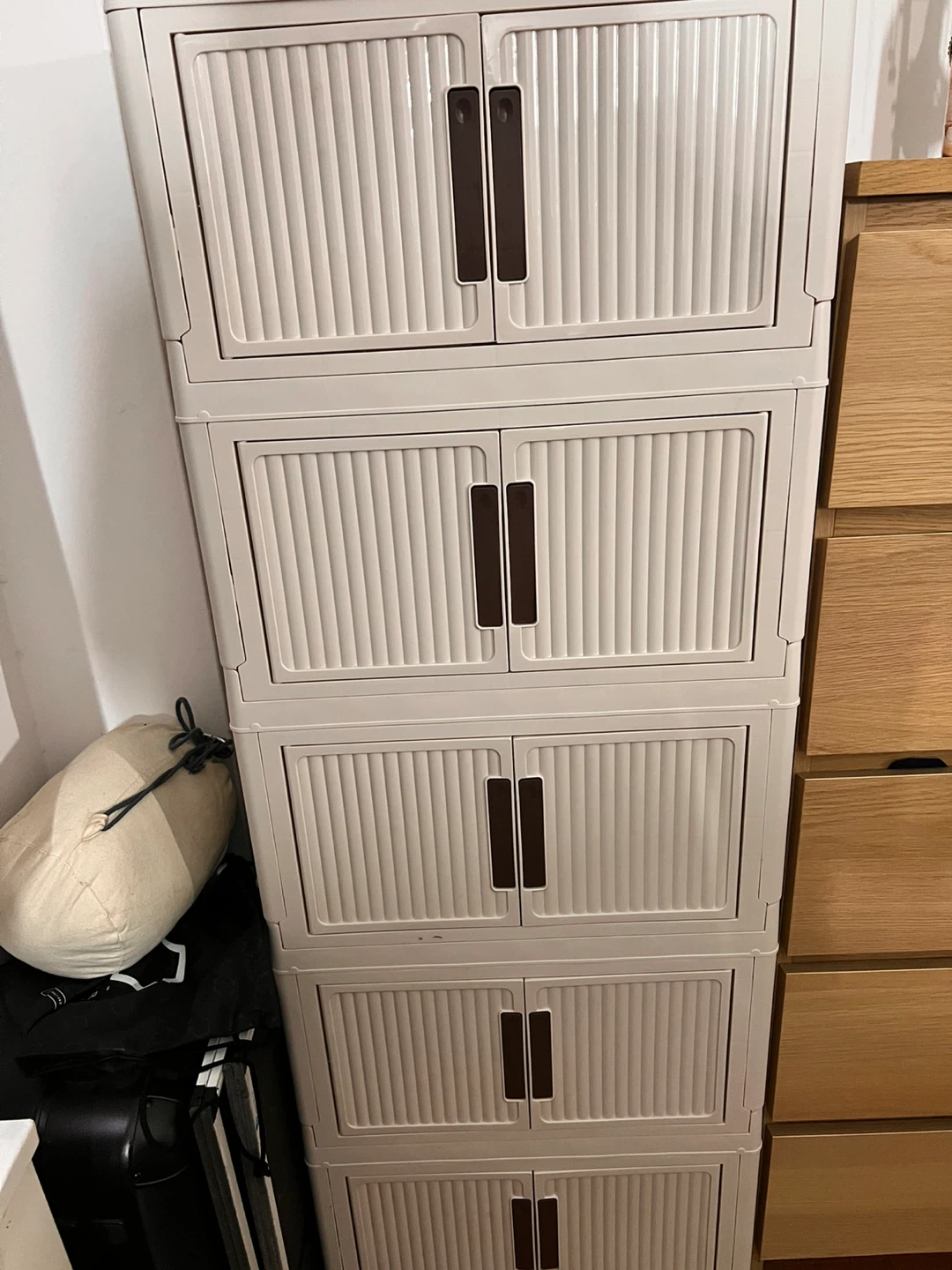 Stackable Storage Cabinet - Cream