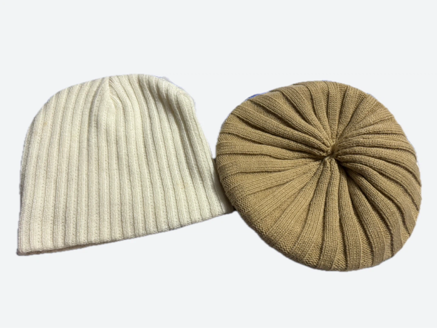 🔥 FREE Knit Beret and Beanie Set - Beige and Cream