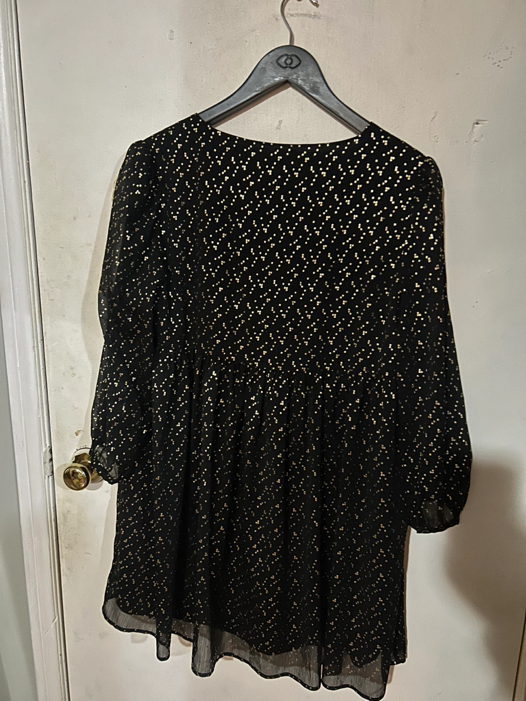 Sunday Best Black & Gold Sparkle Dress - Size M - photo 2