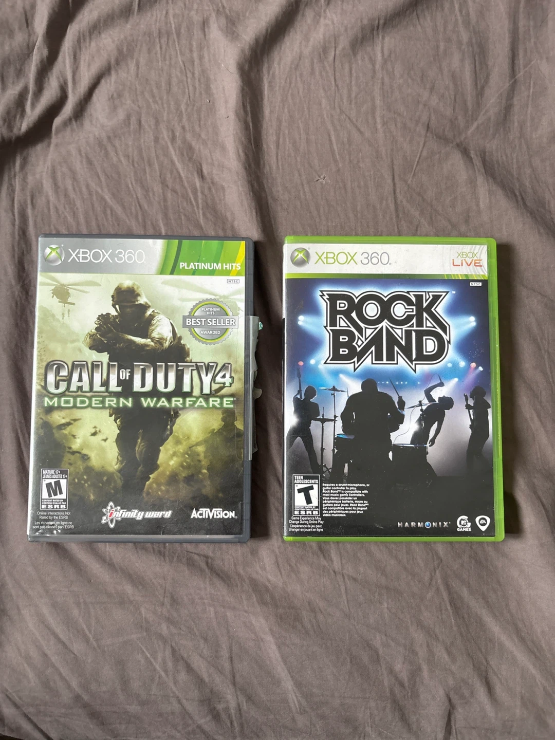 Xbox 360 Games - Call of Duty 4 & Rock Band