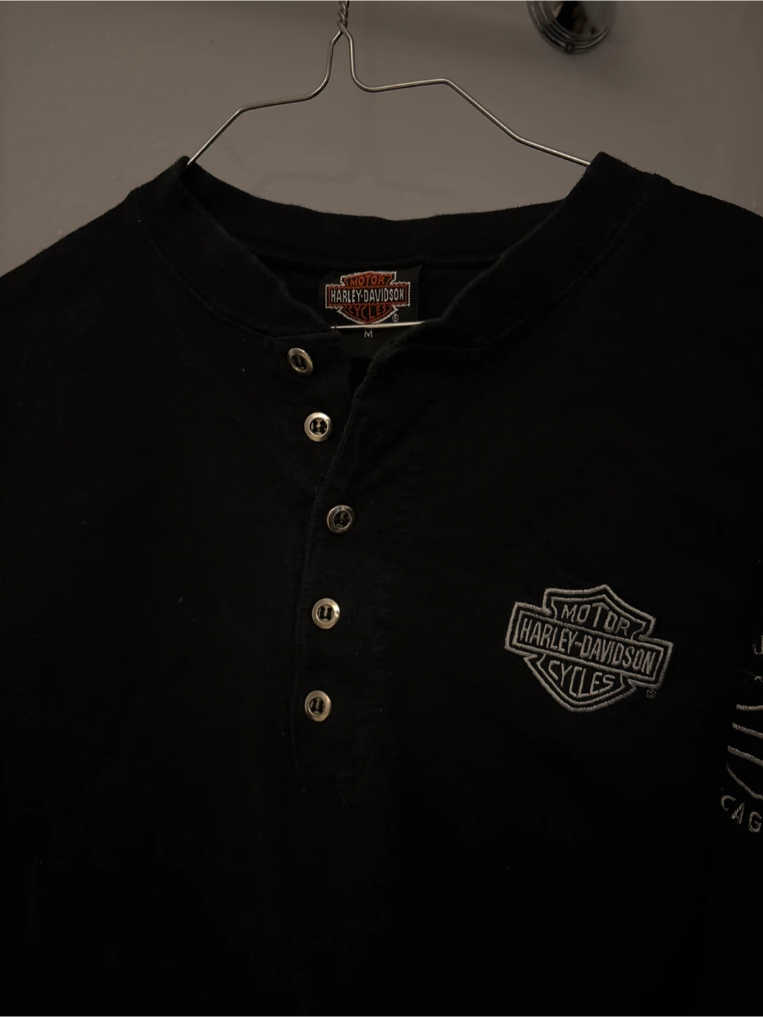 Harley-Davidson Long Sleeve Henley Shirt - Size M - photo 4