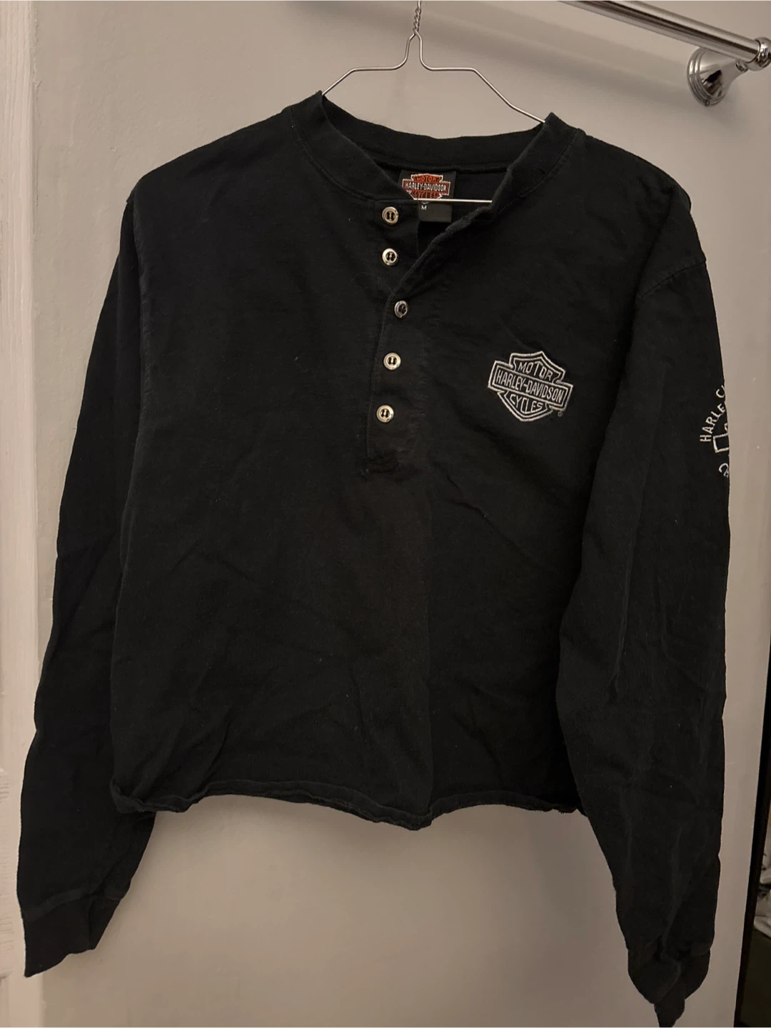 Harley-Davidson Long Sleeve Henley Shirt - Size M
