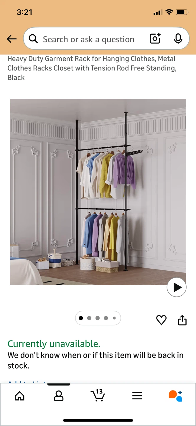 Heavy Duty Garment Rack - Black