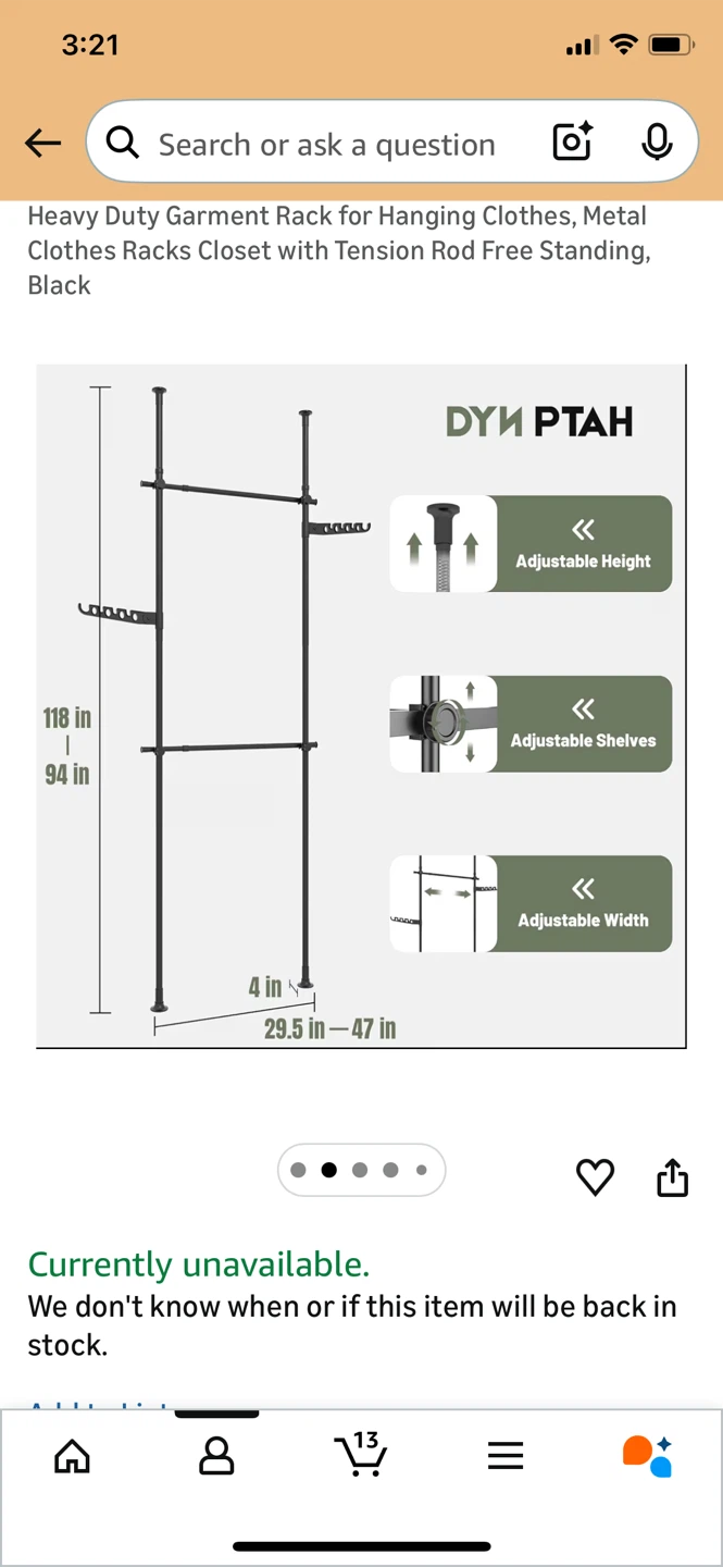 Heavy Duty Garment Rack - Black - photo 2