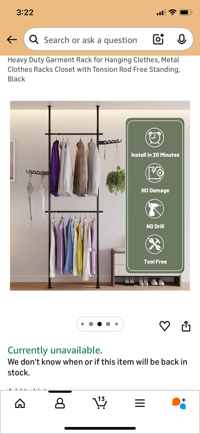 Heavy Duty Garment Rack - Black - photo 3