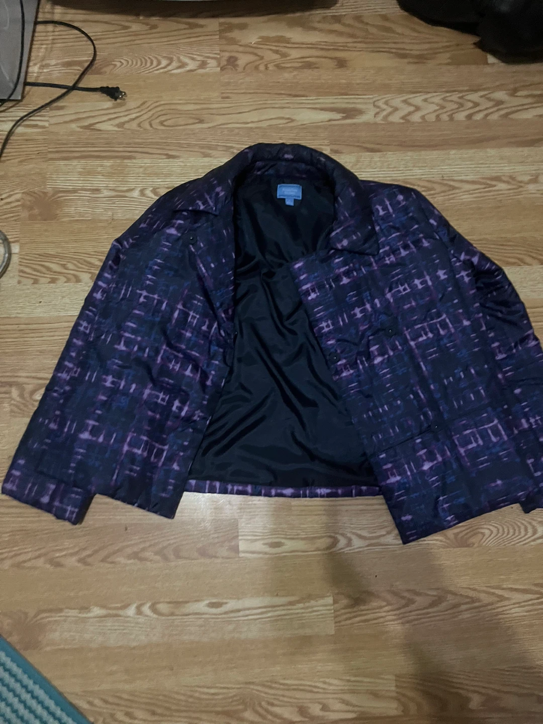 Vera Wang Purple Plaid Jacket