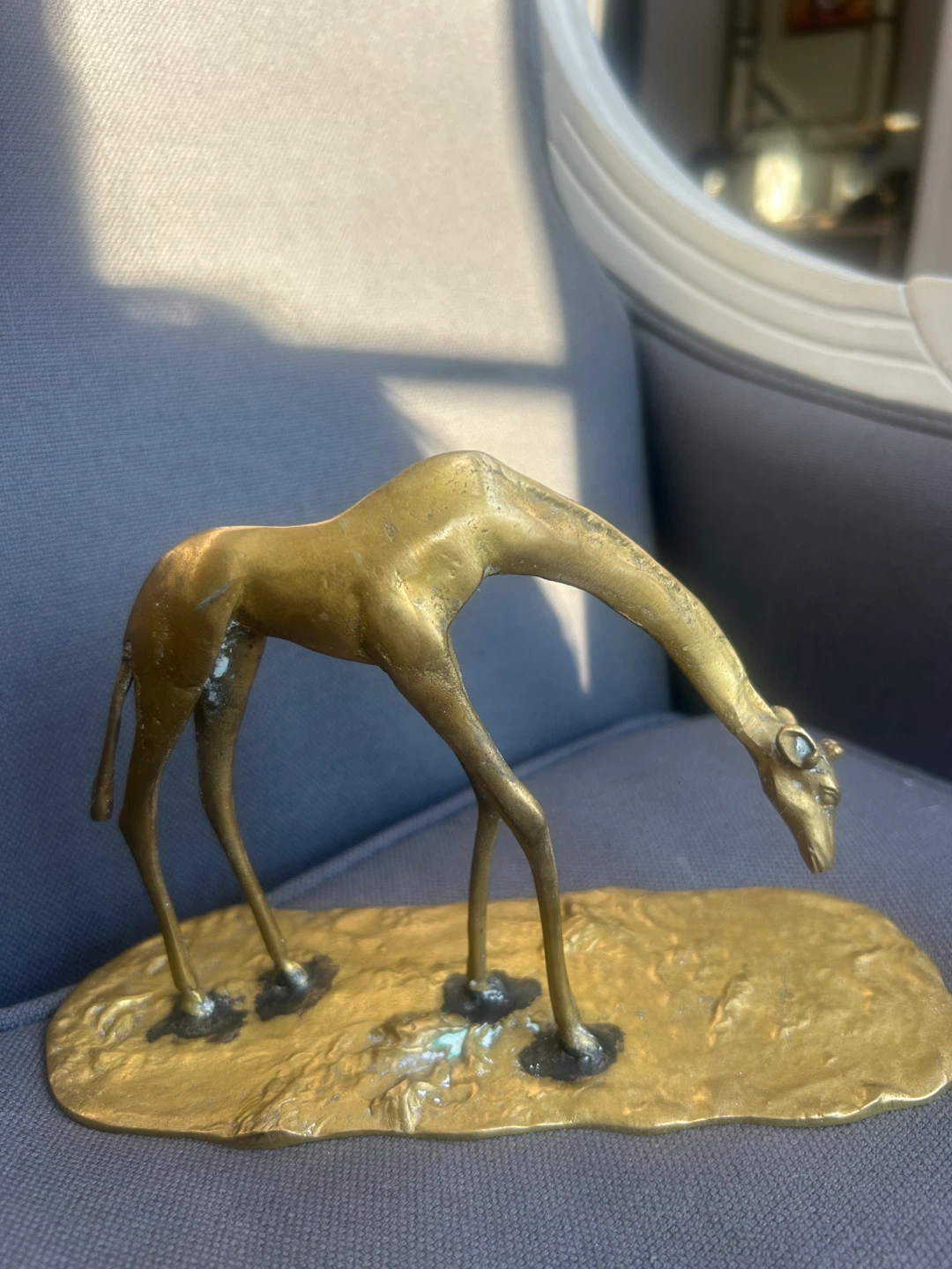 Vintage Italian Brass Giraffe Sculpture – Mid Century Modern - photo 3