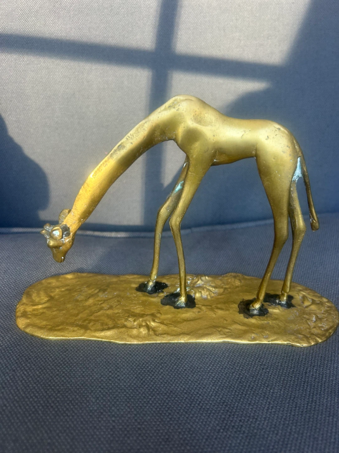 Vintage Italian Brass Giraffe Sculpture – Mid Century Modern