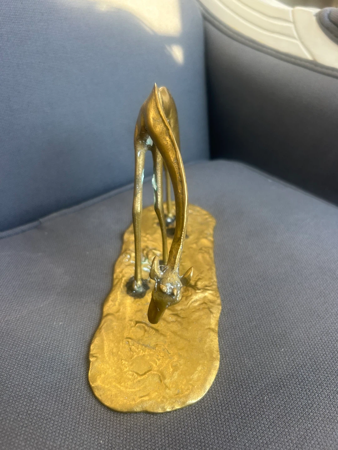 Vintage Italian Brass Giraffe Sculpture – Mid Century Modern - photo 4