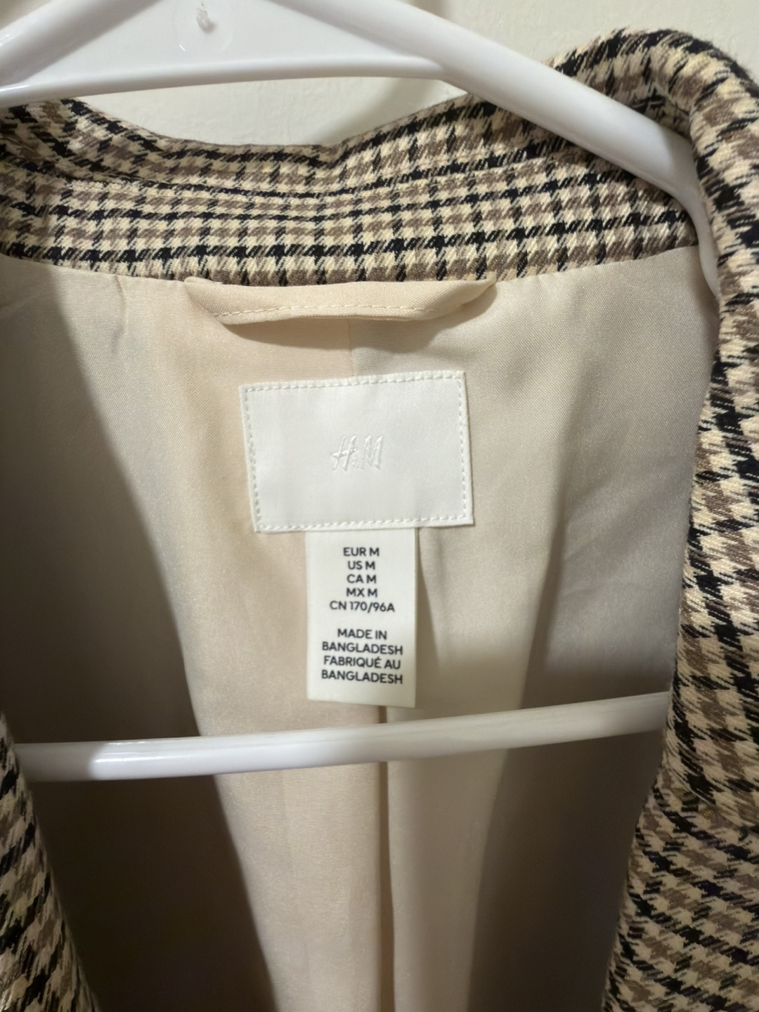 H&M Women's Houndstooth Blazer - Size Medium - photo 2