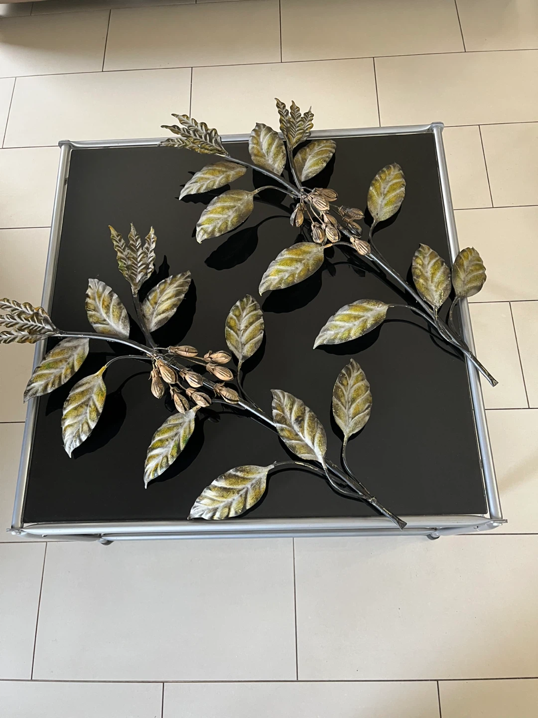 Metal Leaf and Berry Wall Art