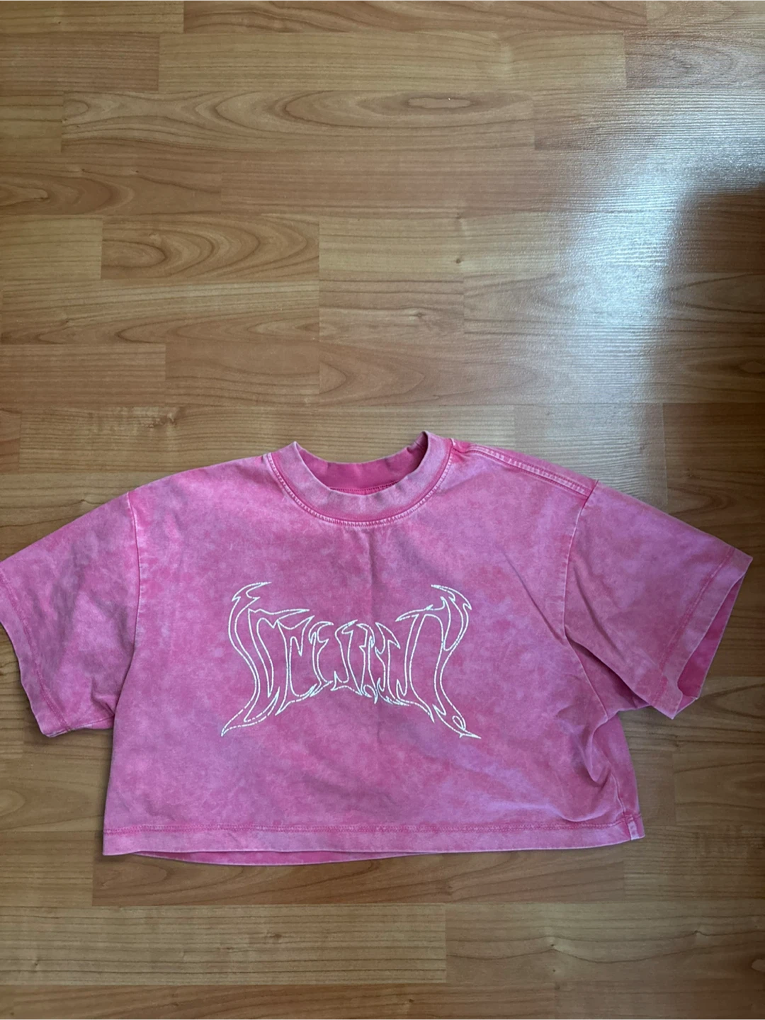 LILI JILLY Pink Cropped T-Shirt Size S