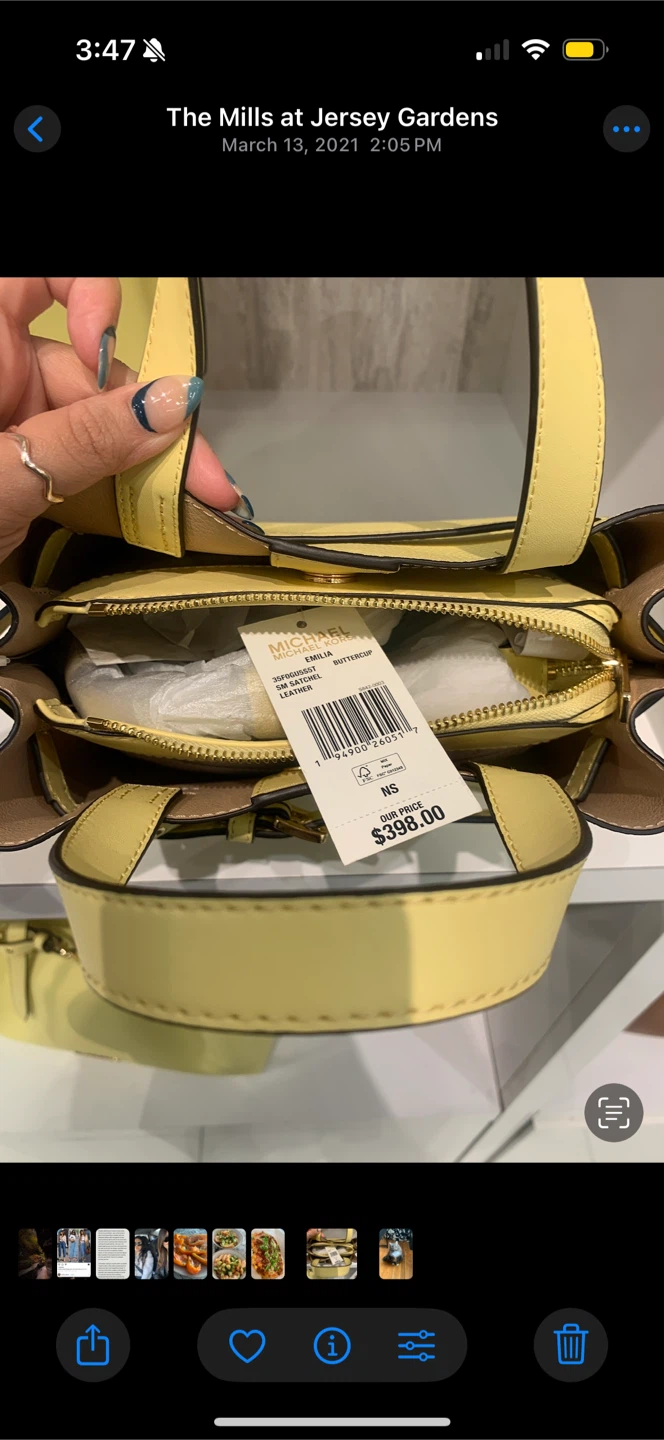 Michael Kors Yellow Leather Tote Bag & Wristlet Set