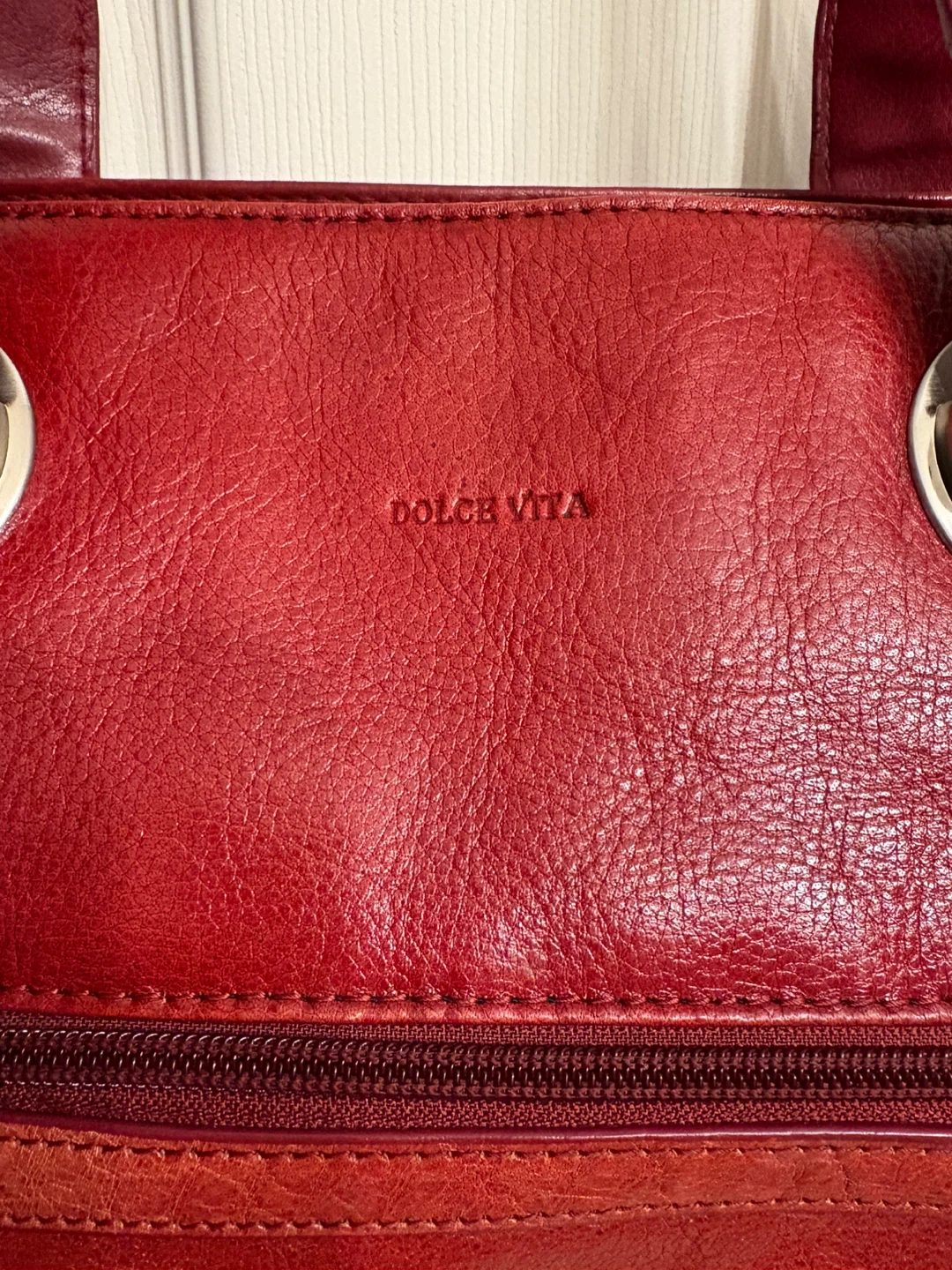 Dolce Vita Red Leather Handbag - photo 5