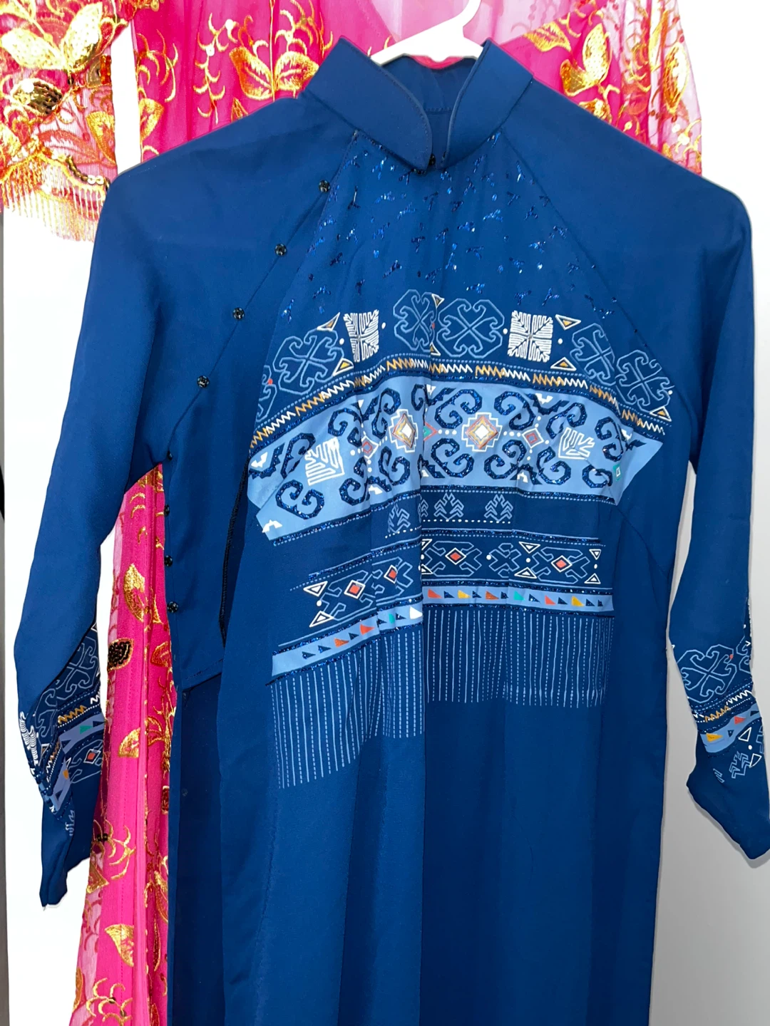 Blue Embroidered Traditional Dress