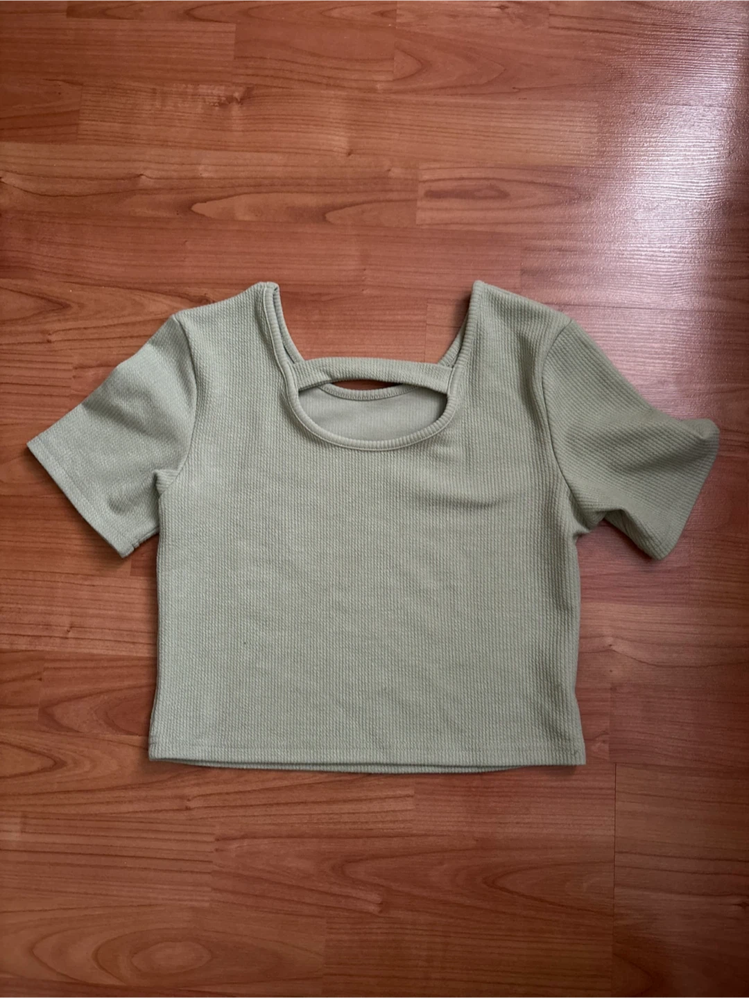 Ribbed Crop Top - Mint Green - photo 2