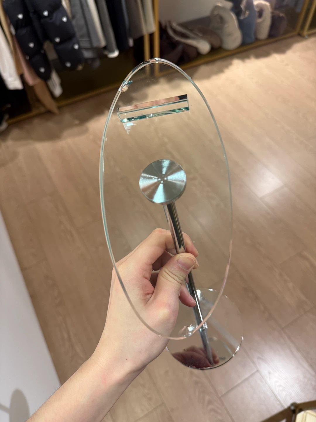 Clear Glass Shoe Display Fixture - photo 4