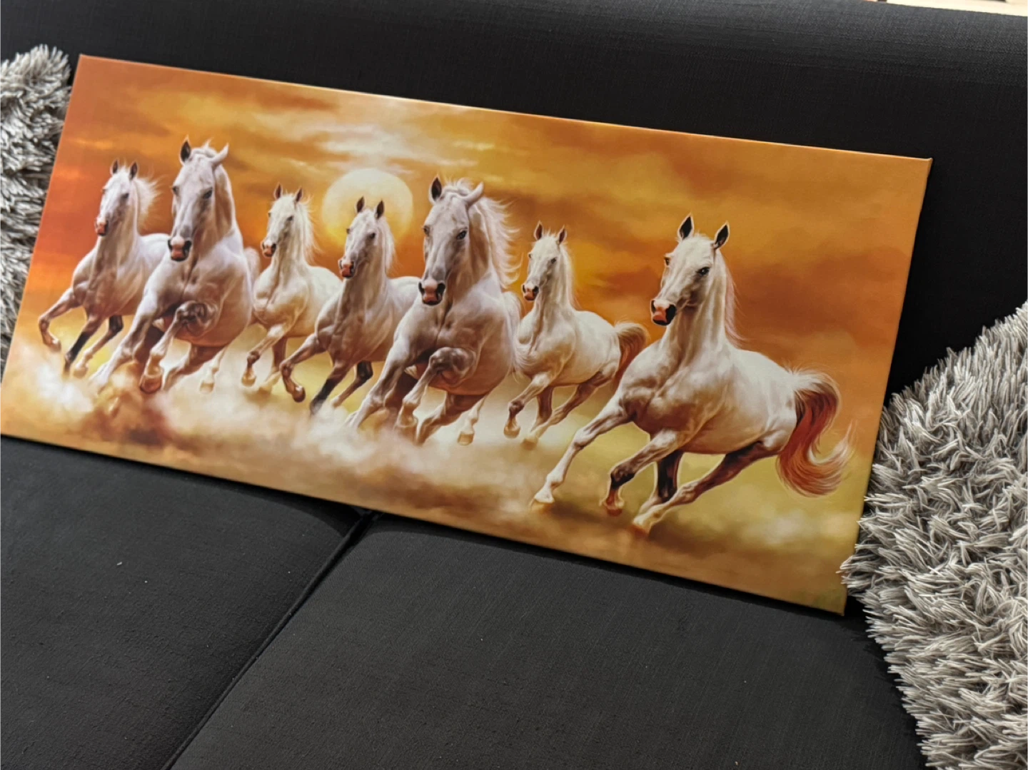 Canvas Print - Seven White Horses