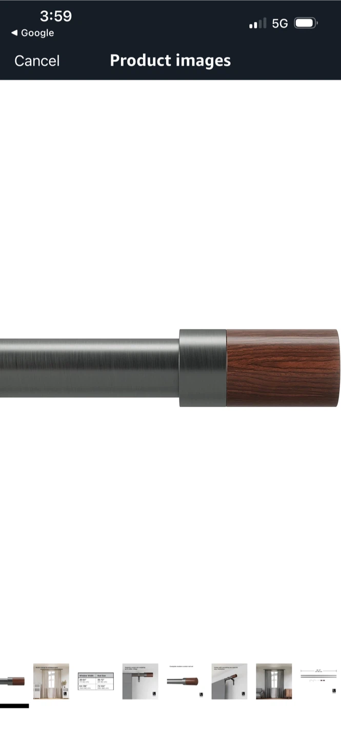 New Umbra Curtain Rod 36” to 72”