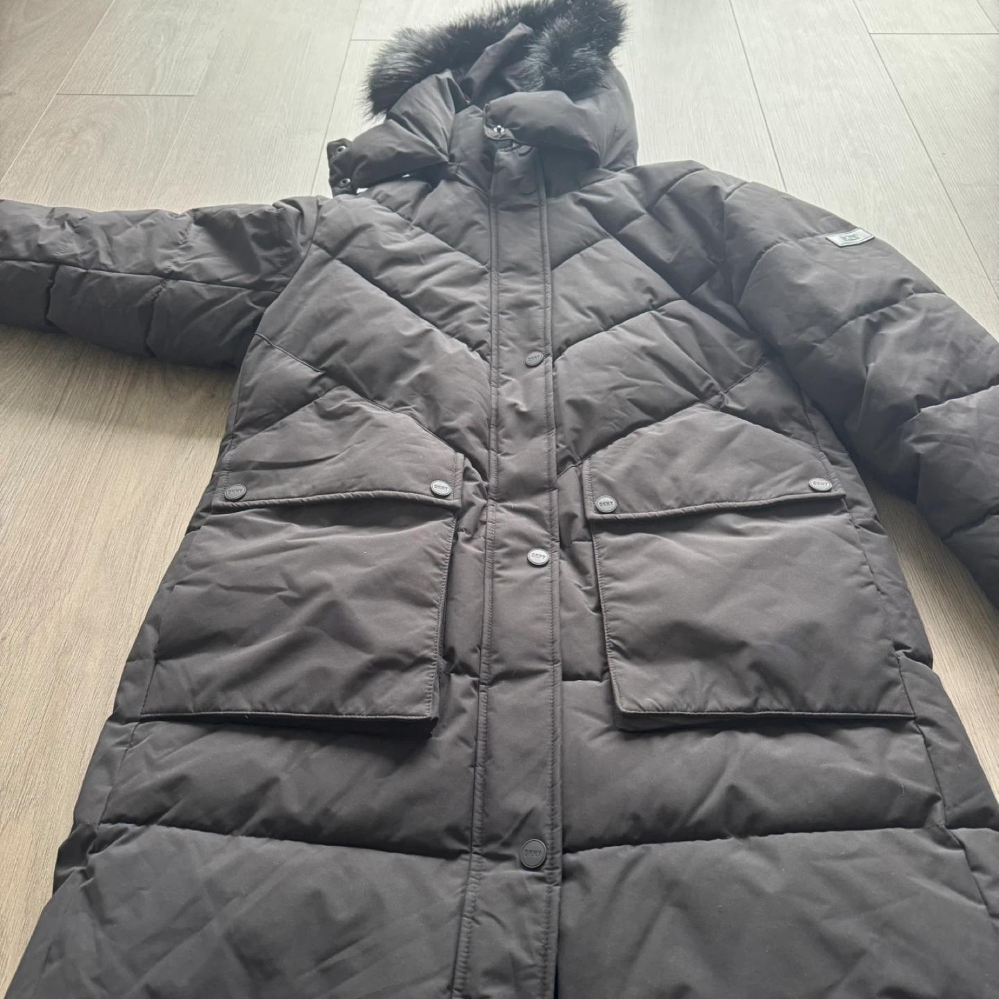 Black Puffer Coat DKNY Size L - photo 4