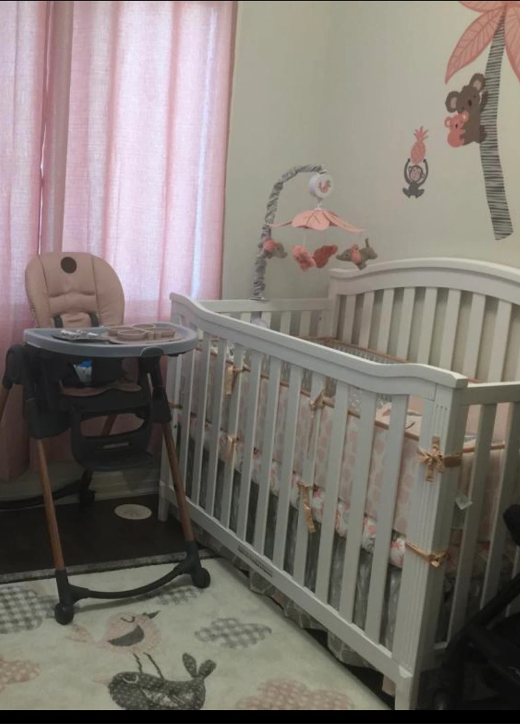 Baby Crib Set with Mobile and Bumper Pads - photo 2