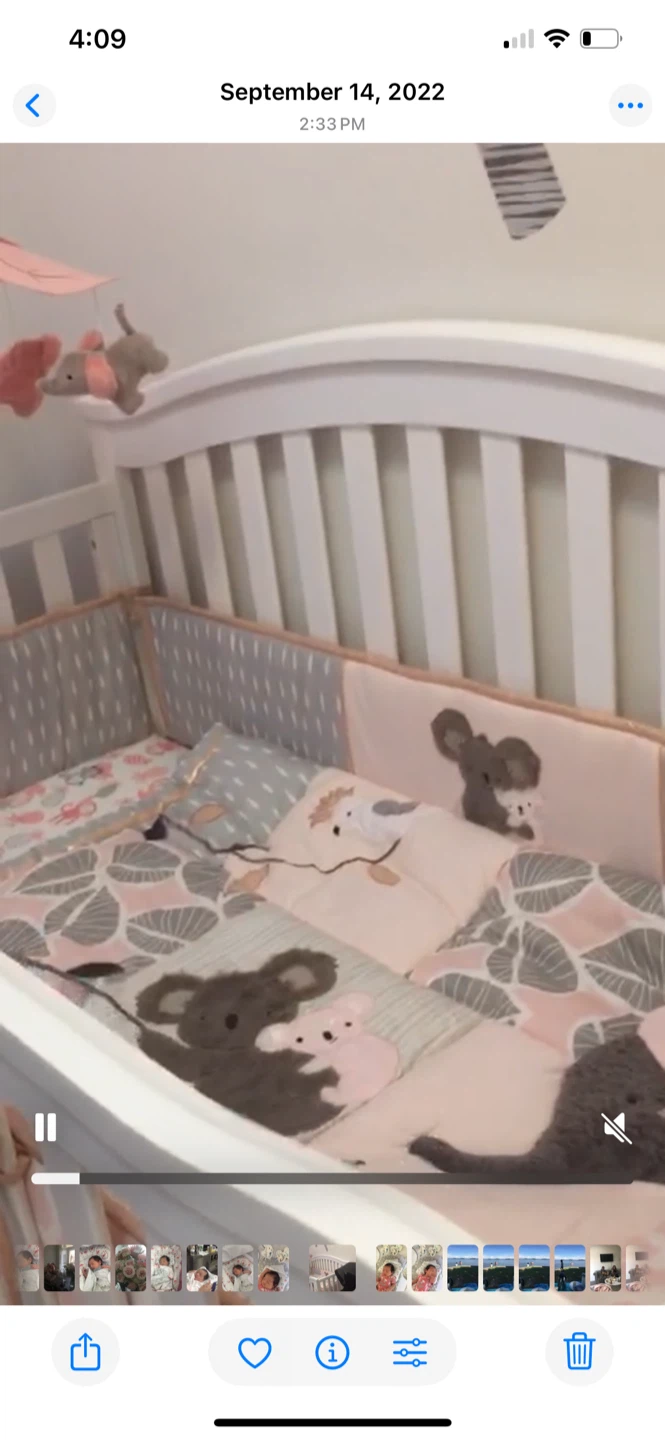 Baby Crib Set with Mobile and Bumper Pads - photo 3