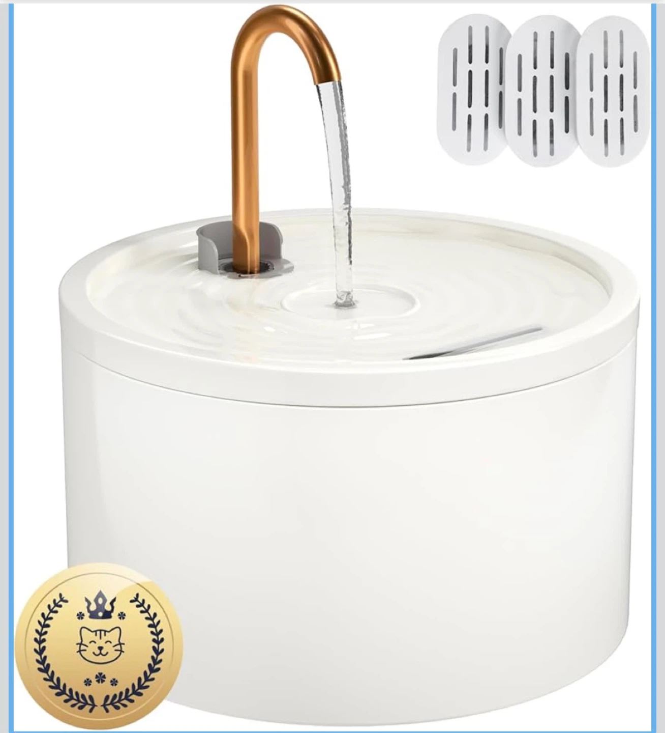 Automatic Pet Water Fountain with Copper Spout
