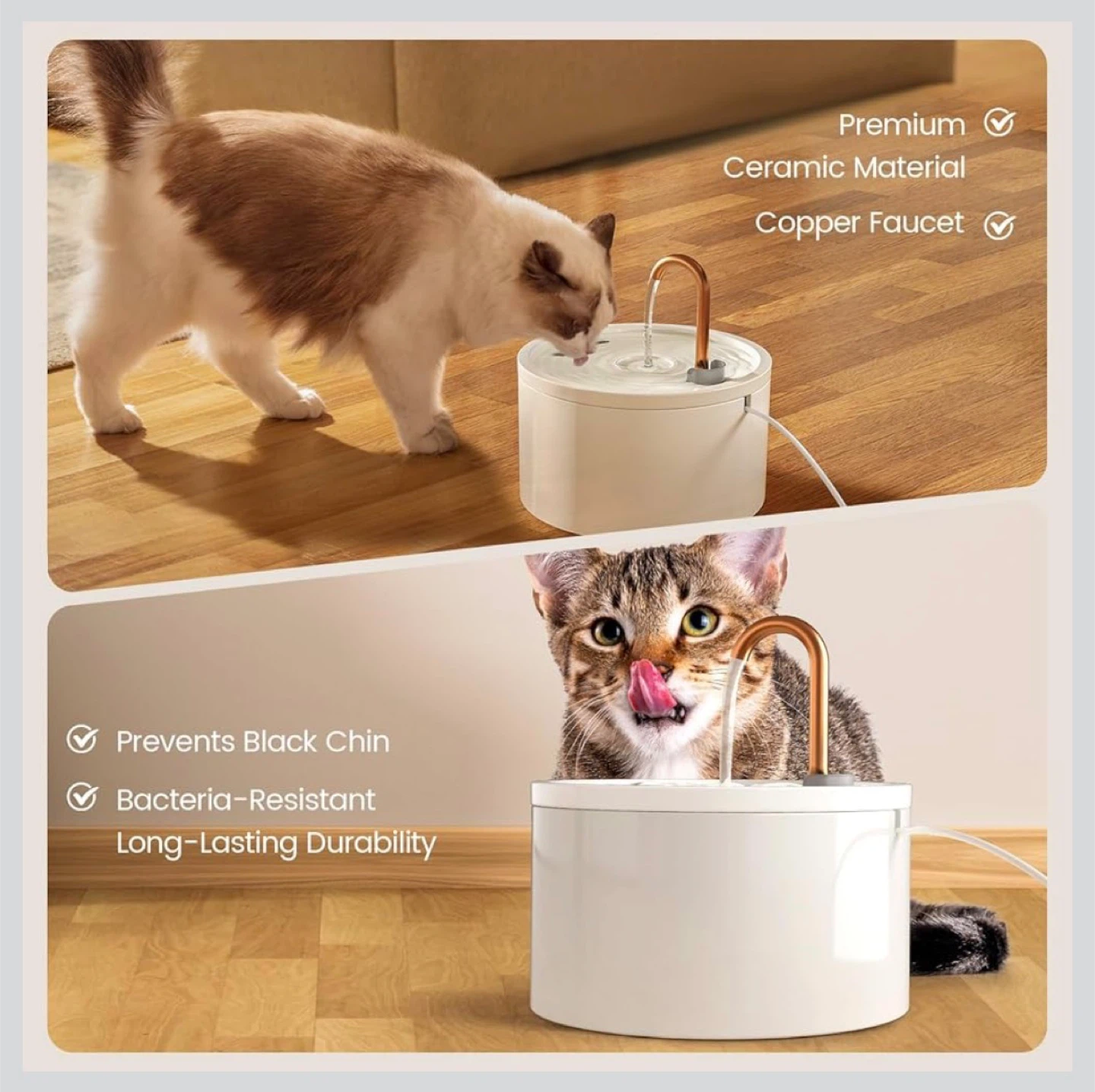 Automatic Pet Water Fountain with Copper Spout - photo 3