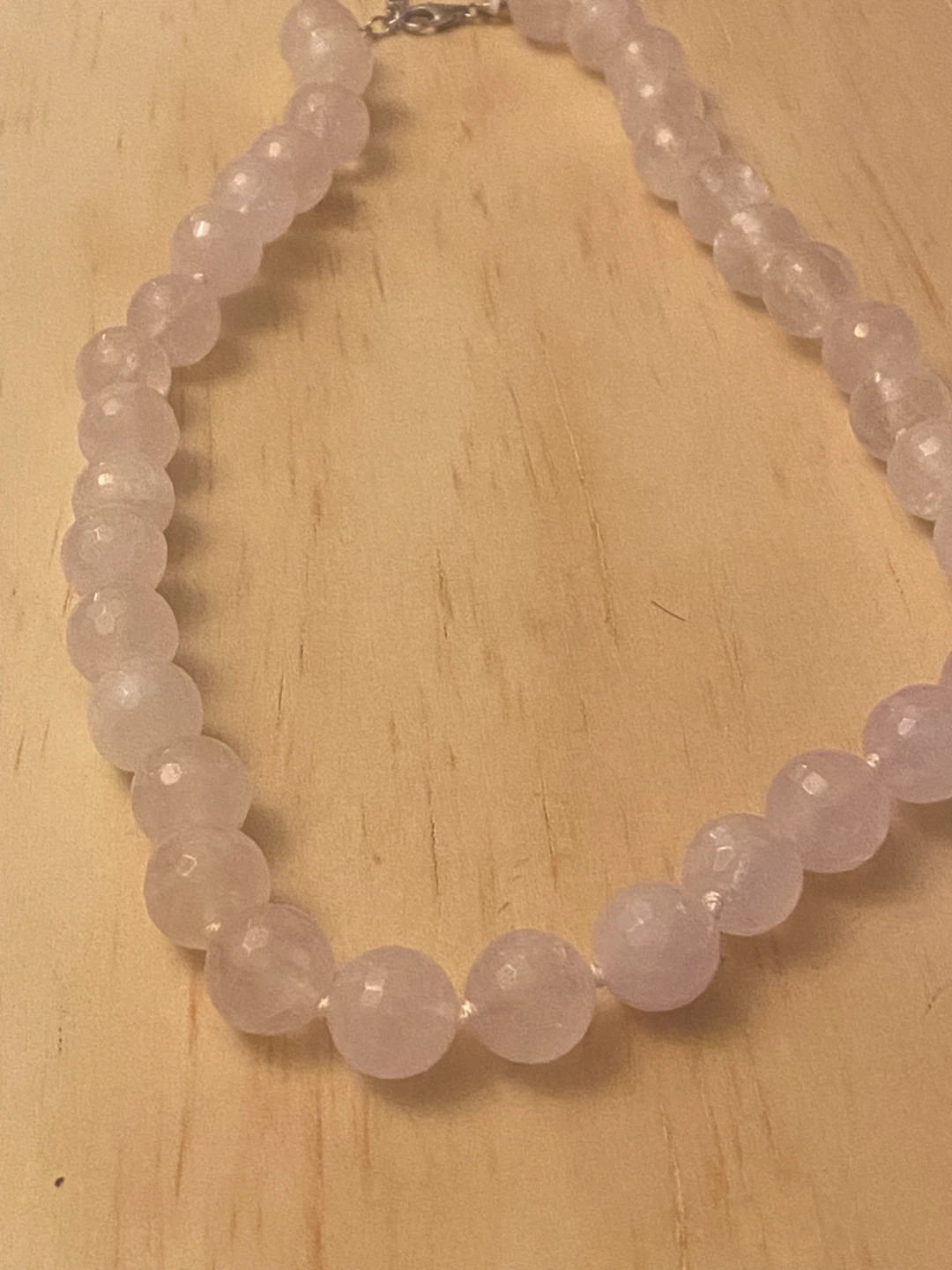 Genuine Rose Quartz Beaded Necklace