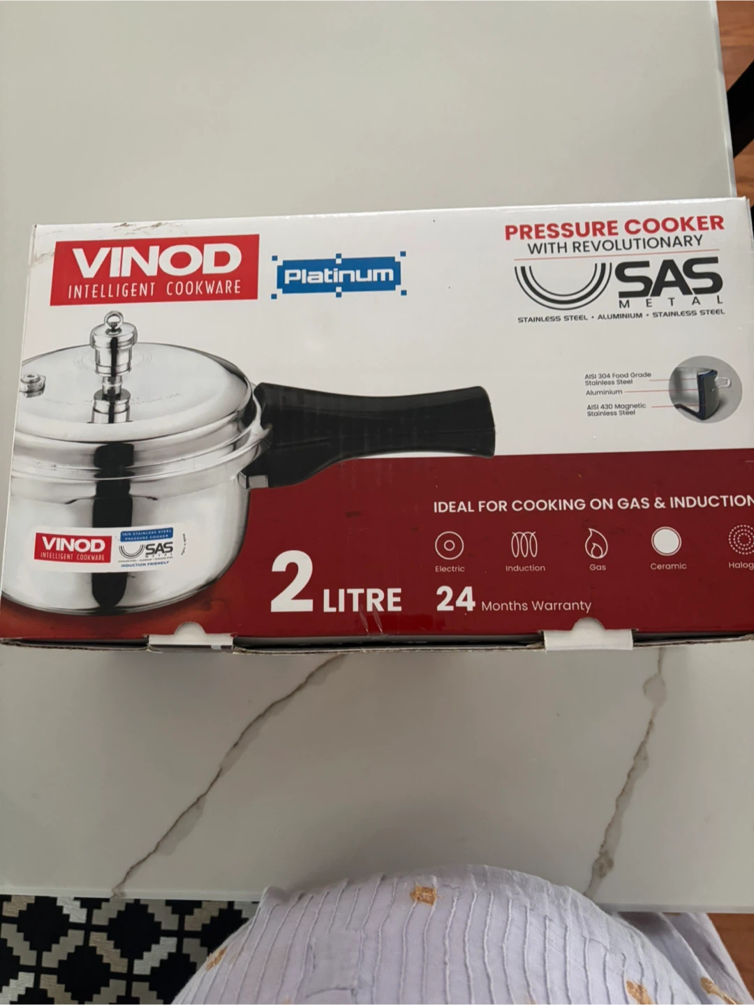 Vinod Platinum 2 Litre Pressure Cooker - photo 2