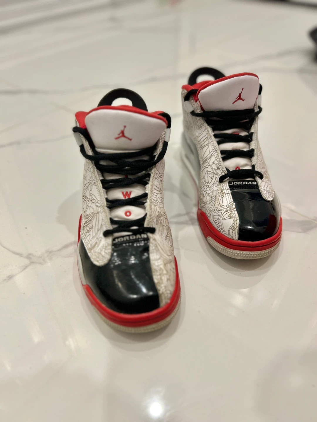BIG KIDS' AIR JORDAN DUB ZERO "WHITE VARSITY RED" - photo 5