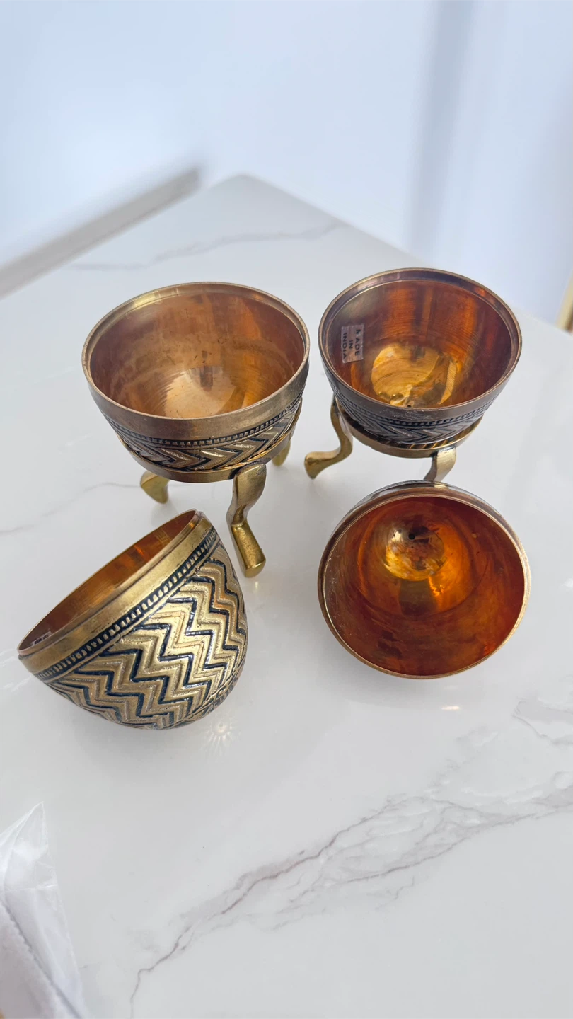 Set of 2 Decorative Hinged Trinket Boxes