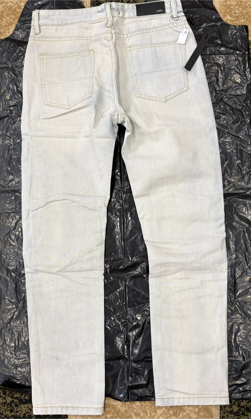 AMIRI Distressed Light Wash Denim Jeans - Size 32 - photo 2