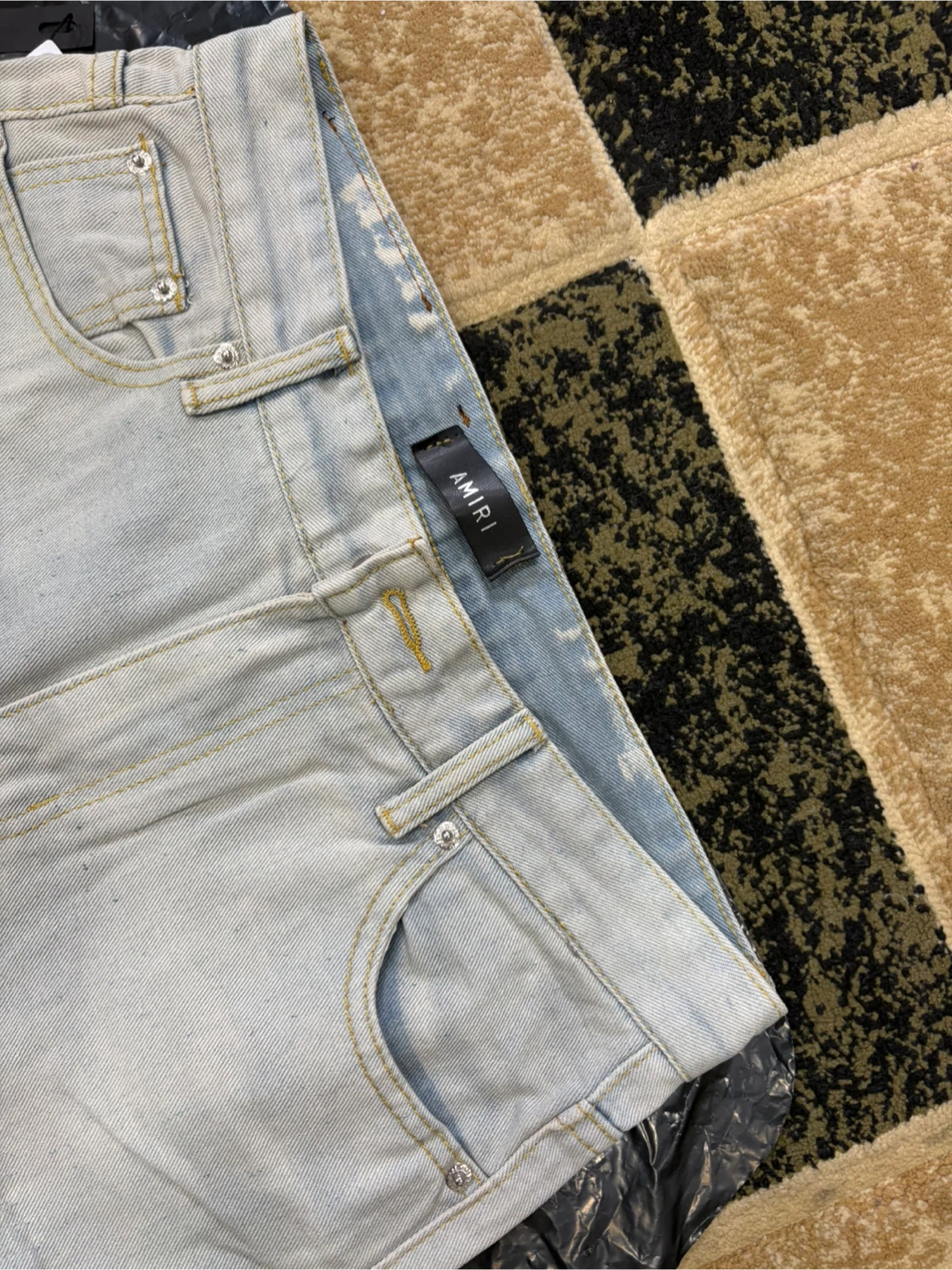 AMIRI Distressed Light Wash Denim Jeans - Size 32 - photo 5