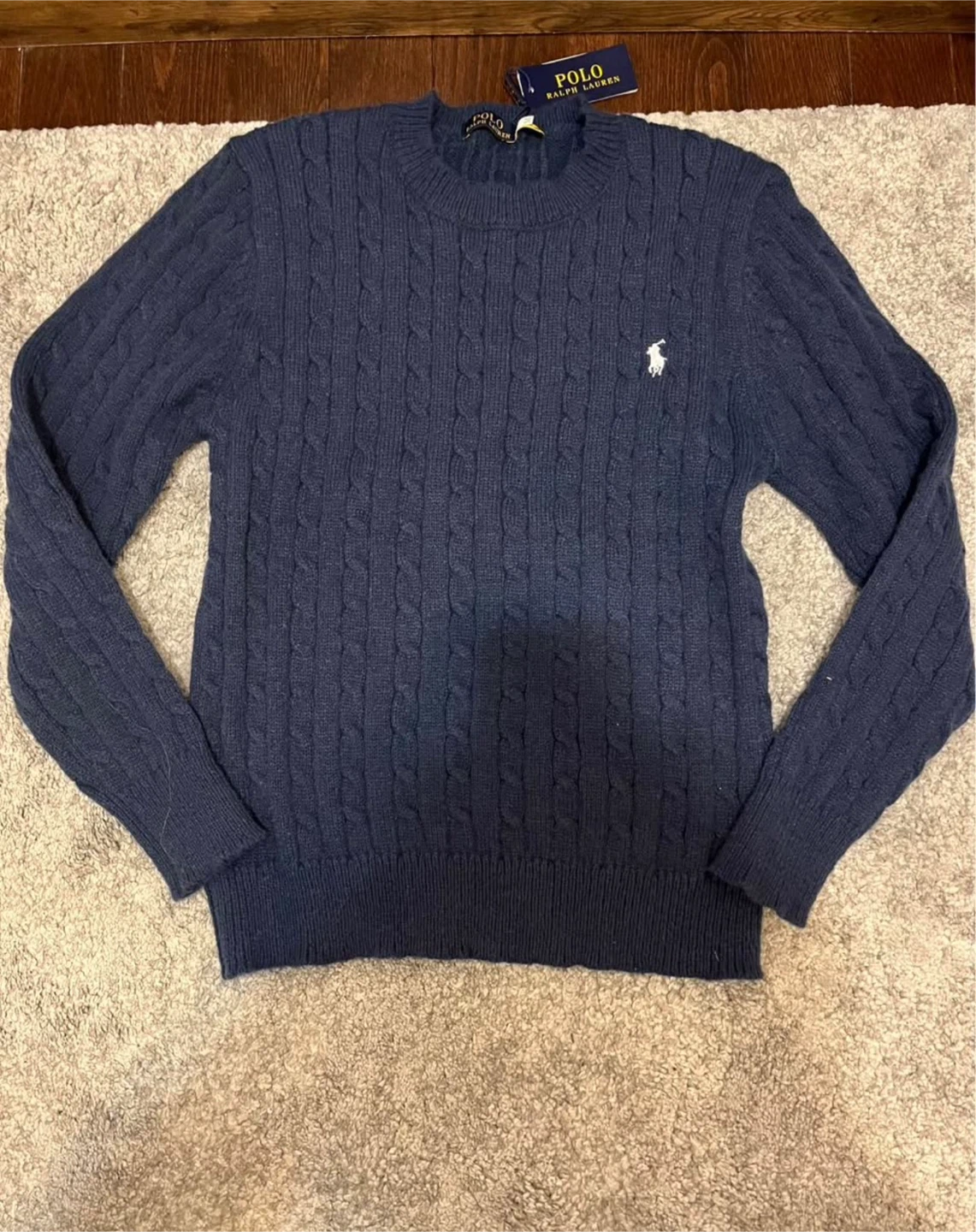 Polo Ralph Lauren Navy Cable Knit Sweater