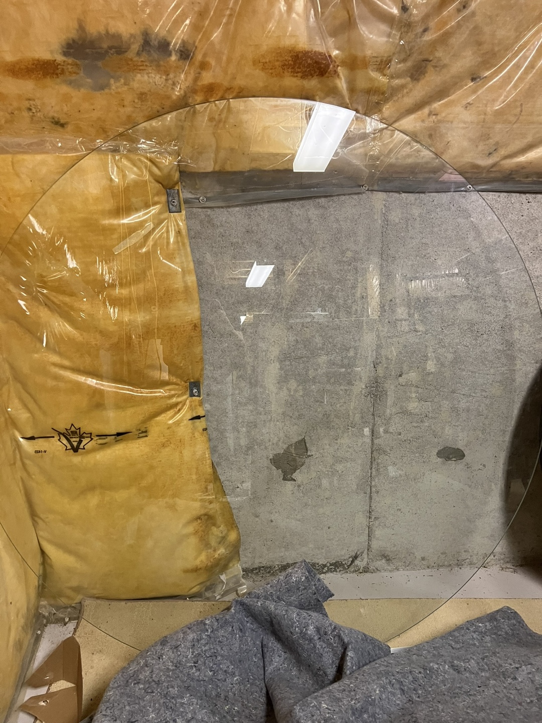 Large round glass tabletop