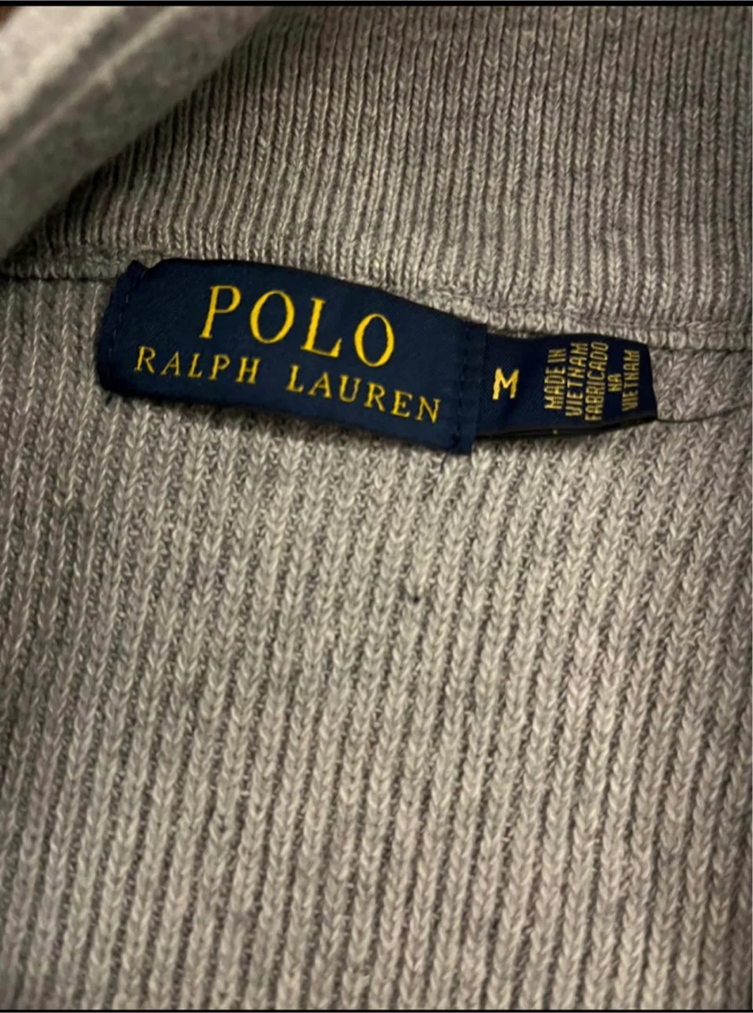 Polo Ralph Lauren Men's Grey Full Zip Cardigan Sweater - Size M - photo 2