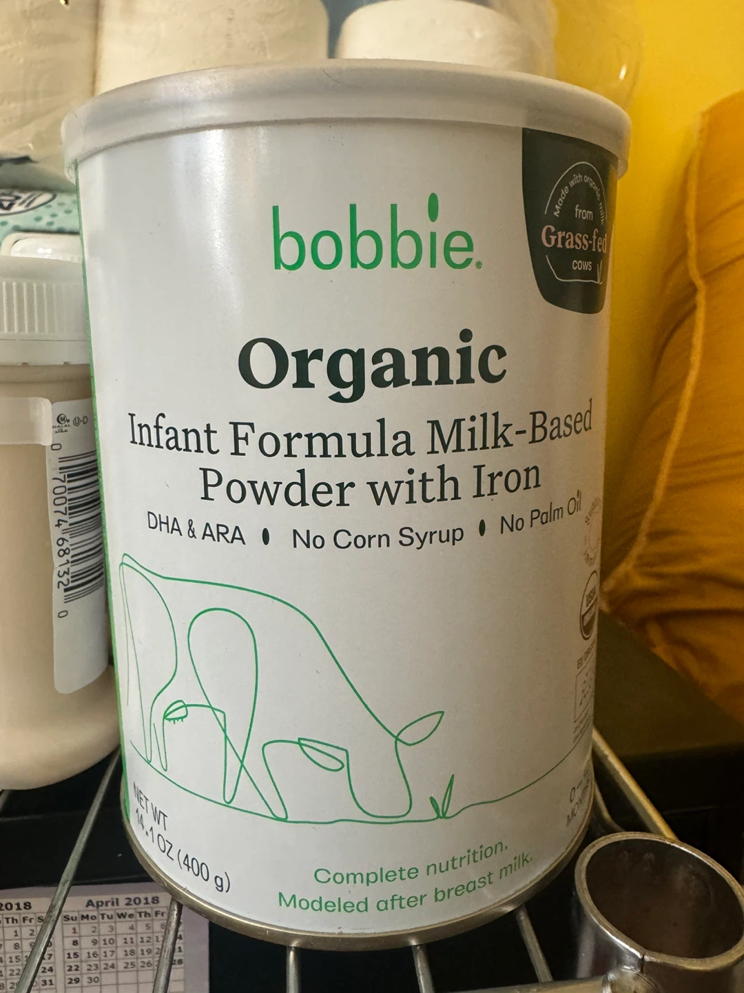 Bobbie Organic Infant Formula Milk-Based Powder with Iron 14.1oz