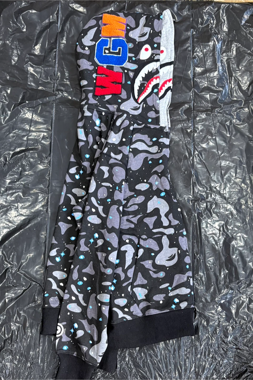 A Bathing Ape Shark Camo Full Zip Hoodie