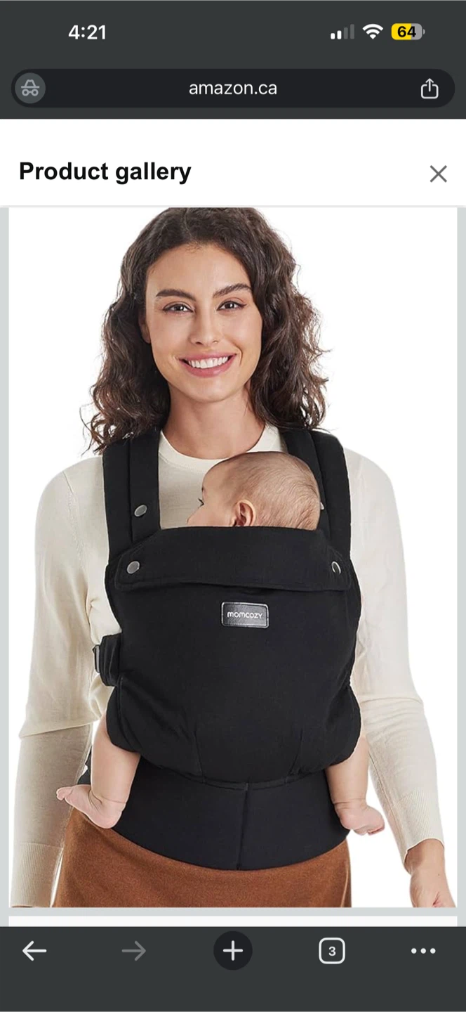 Momcozy Black Baby Carrier