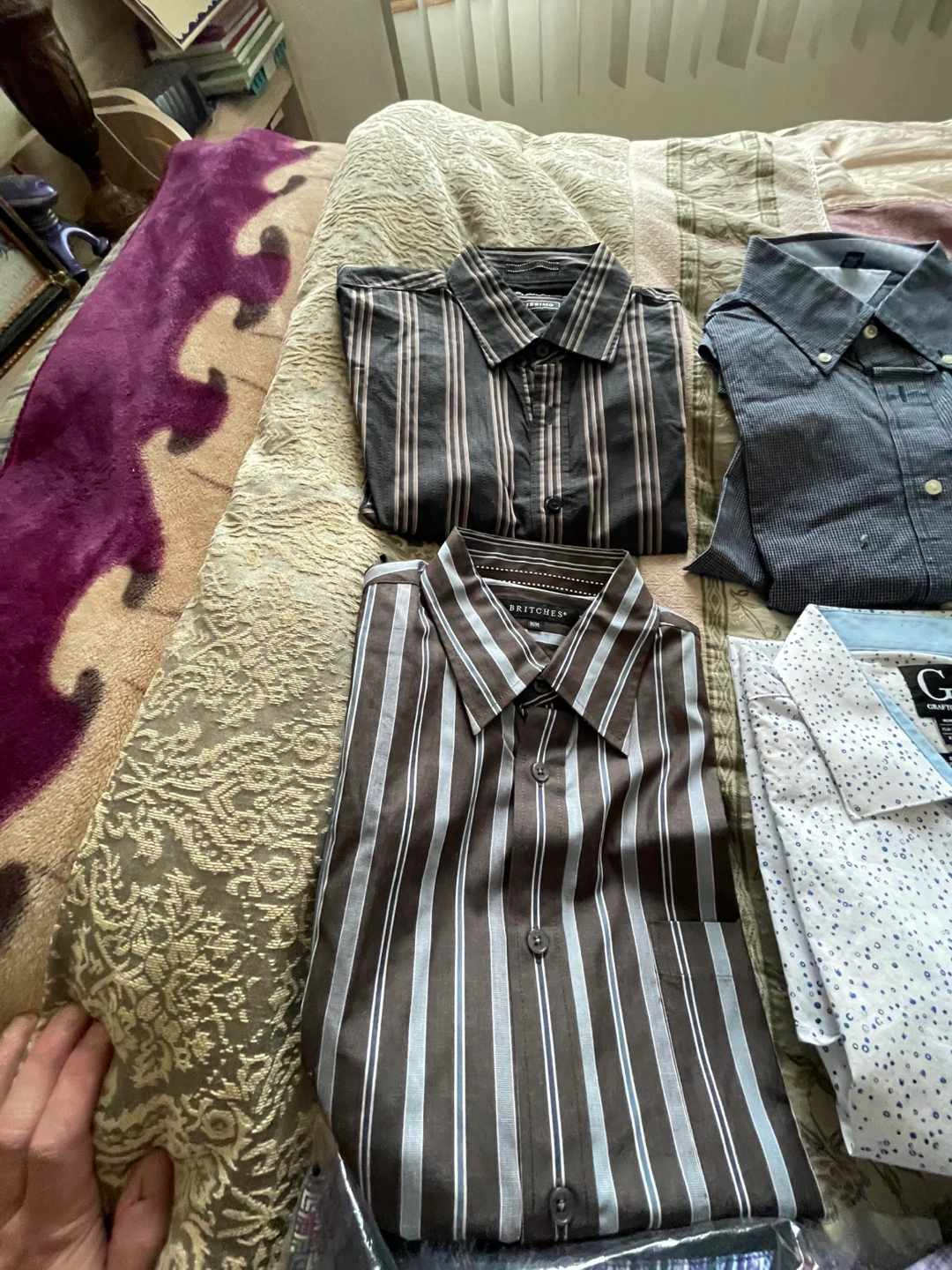 Various men’s dress shirts size medium and XL
