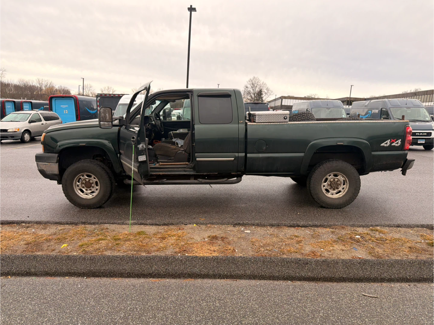 Dark Green Chevrolet Silverado 2500 HD Pickup Truck
