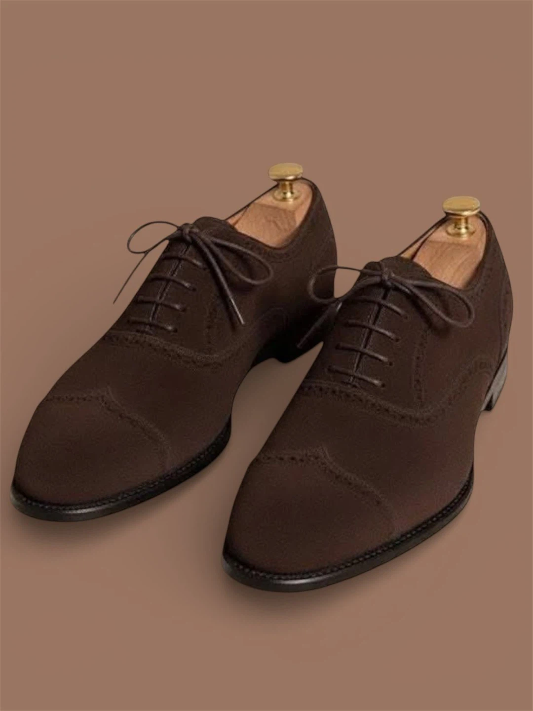 Men's Brown Suede Oxford Shoes