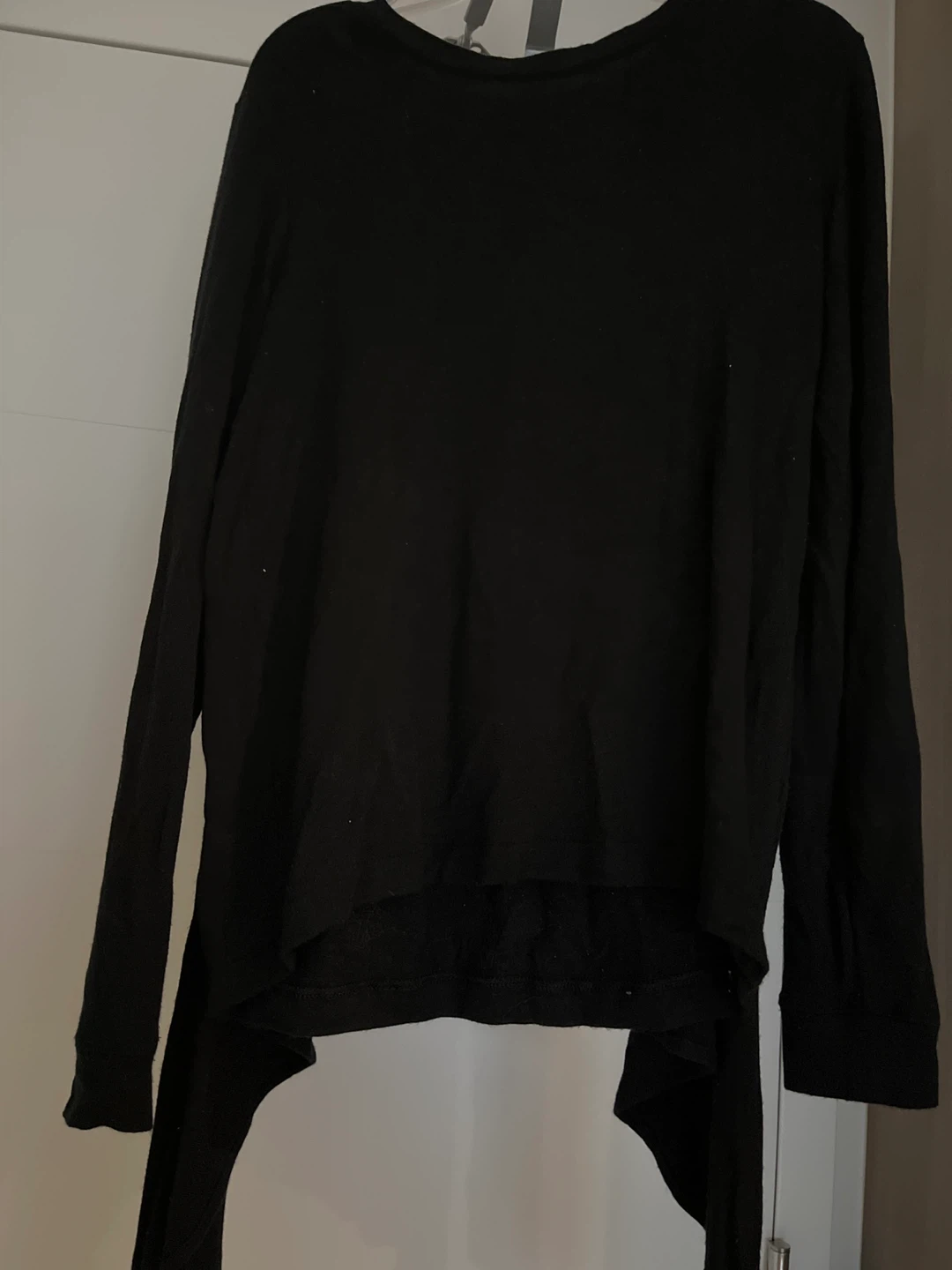 Black Long Sleeve Top with Tie Detail