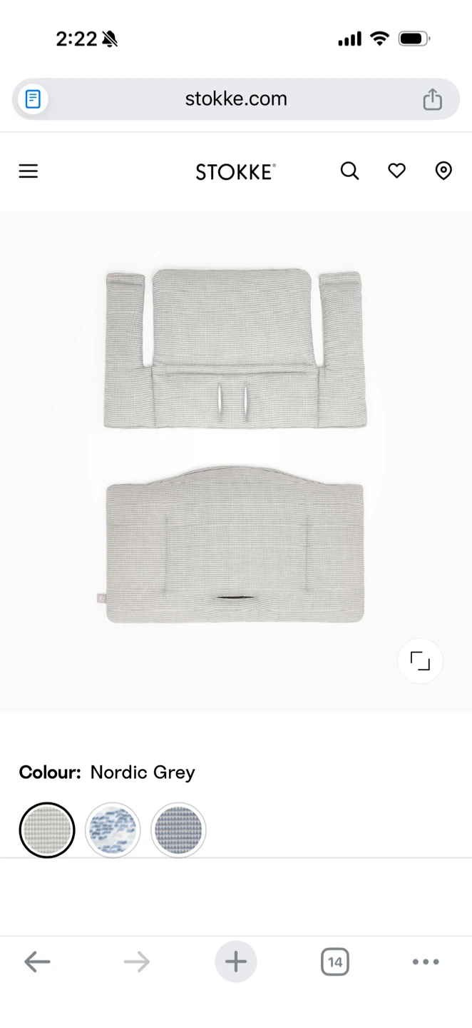 Stokke Tripp Trapp Baby Set Cushion in Nordic grey