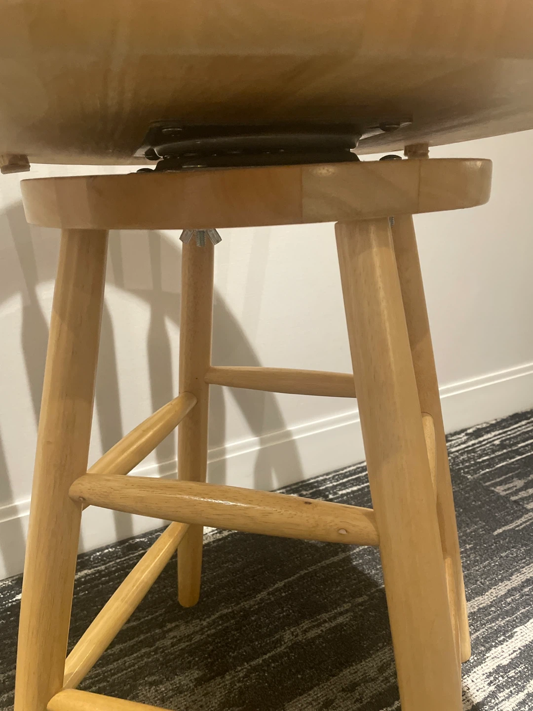 August Grove Schiavo Swivel Solid Wood Counter Stool - photo 3